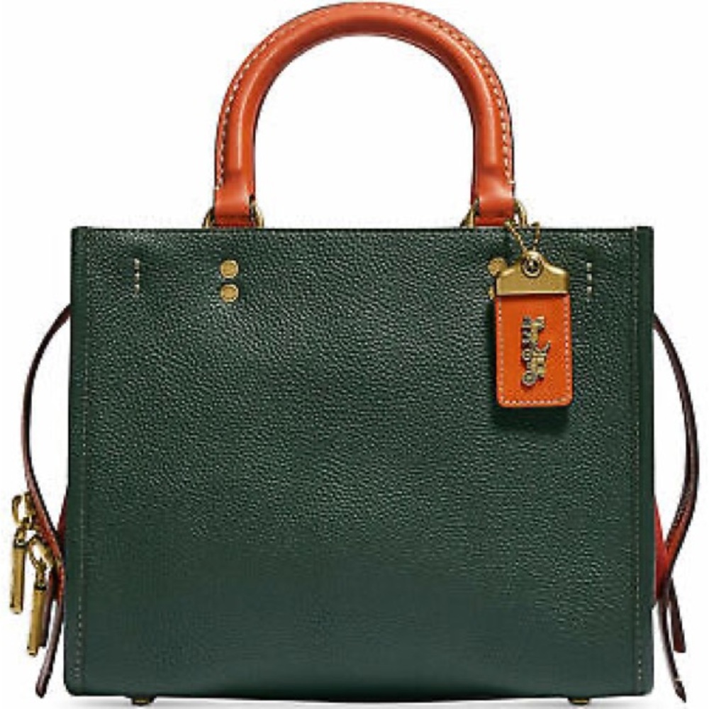 Coach Rogue 25 Brass/Amazon Green Multi C5575 Colorblock Satchel SOLD OUT